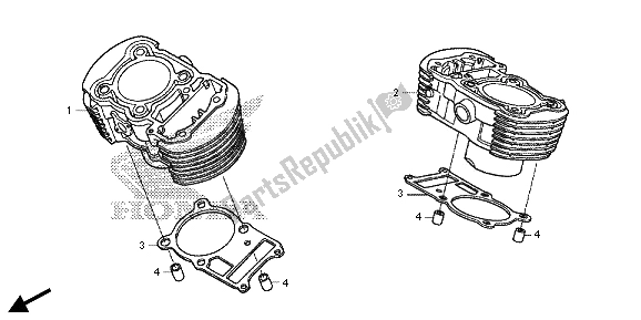 Tutte le parti per il Cilindro del Honda VT 750C2S 2013