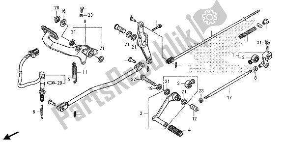 Todas las partes para Pedal de Honda VT 750 CS 2013