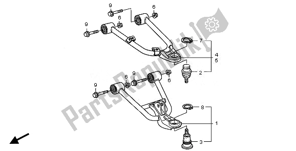 Todas las partes para Brazo Delantero de Honda TRX 250 EX 2008