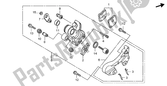 Tutte le parti per il Pinza Freno Di Stazionamento del Honda NSA 700A 2009