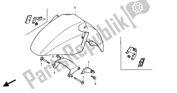 Todas las partes para Guardabarros Delantero de Honda ST 1100 2000