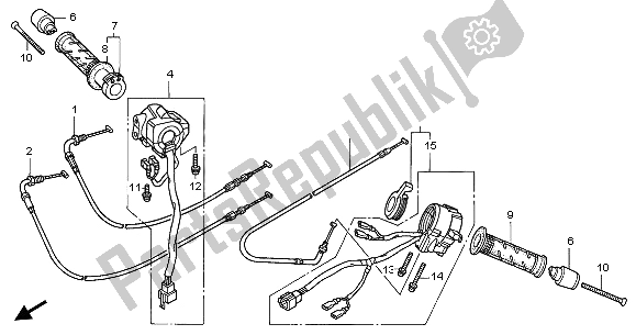 All parts for the Switch & Cable of the Honda CBR 1100 XX 2003