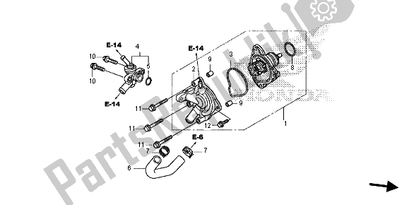 Tutte le parti per il Pompa Dell'acqua del Honda SH 125 2013