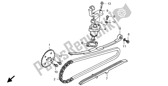 Toutes les pièces pour le Chaîne Et Tendeur De Came du Honda PES 125 2006