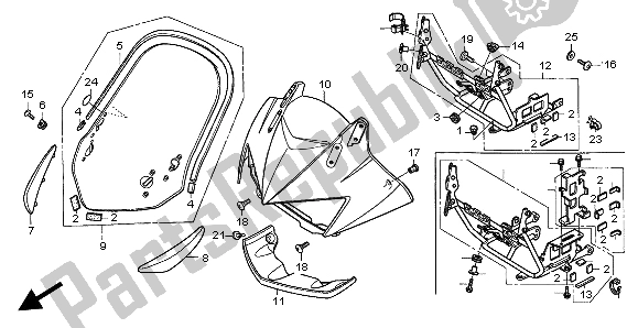 Todas las partes para Capucha Superior de Honda XL 1000 VA 2004