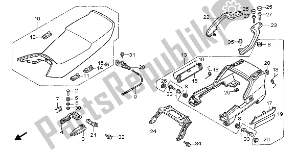 All parts for the Seat of the Honda ST 1100 1995