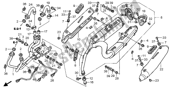 All parts for the Exhaust Muffler of the Honda VFR 800A 2003