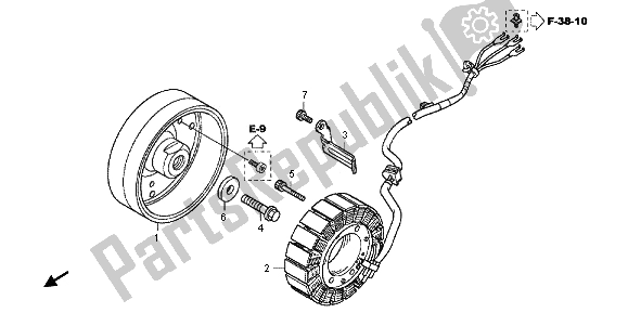 Todas las partes para Generador de Honda VFR 1200F 2012