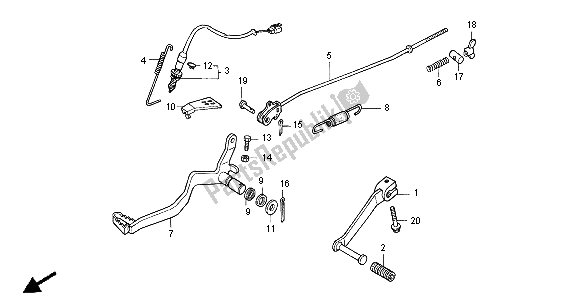 Tutte le parti per il Pedale del Honda XR 125L 2004