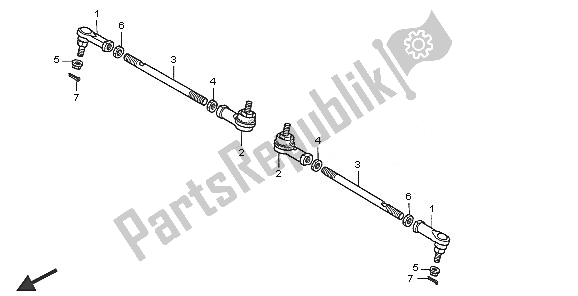 Todas las partes para Tirante de Honda TRX 350 FE Fourtrax 4X4 ES 2005