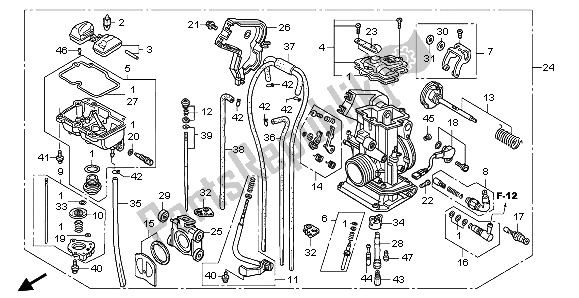 Toutes les pièces pour le Carburateur du Honda CRF 150 RB LW 2007