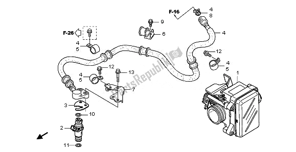 All parts for the Throttle Body of the Honda PES 125 2011