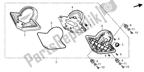 Tutte le parti per il Metro (kmh) del Honda CBR 125 RT 2013