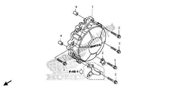 Tutte le parti per il Coperchio Del Generatore del Honda CBR 600 RR 2013