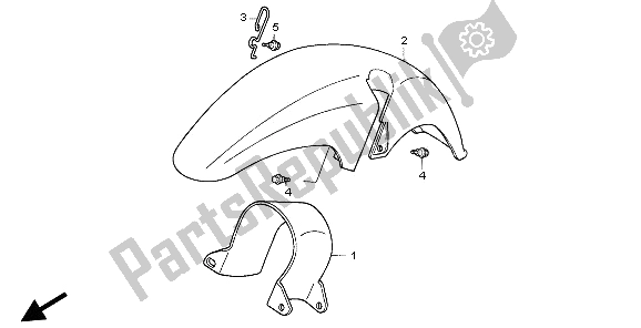 All parts for the Front Fender of the Honda XL 600V Transalp 1997