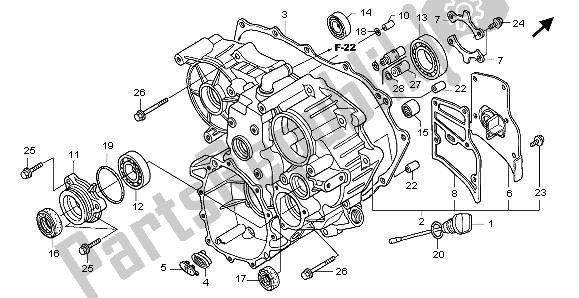 All parts for the Rear Case of the Honda GL 1800 2007