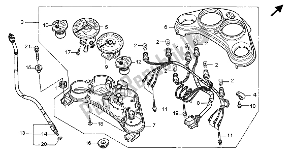 All parts for the Meter (mph) of the Honda CBR 125 RS 2005