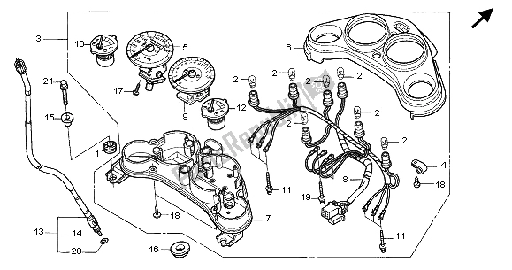 All parts for the Meter (mph) of the Honda CBR 125 RS 2005