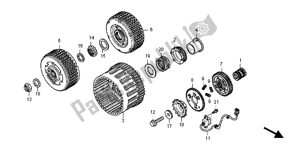 Todas las partes para Embrague de Honda VFR 1200 FD 2013