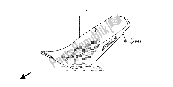 All parts for the Seat of the Honda CRF 125F SW 2014