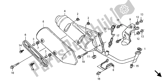 Tutte le parti per il Silenziatore Di Scarico del Honda SH 150R 2012