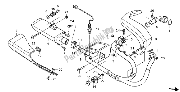 Tutte le parti per il Silenziatore Di Scarico del Honda NSA 700A 2009