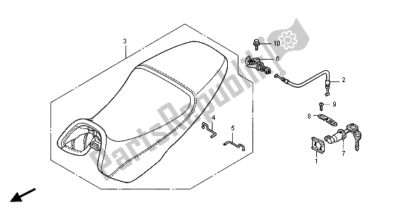 All parts for the Seat of the Honda CB 1100 SF 2001