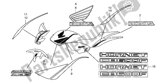 All parts for the Mark of the Honda CB 600F3 Hornet 2009