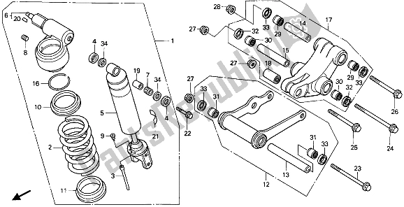 Todas las partes para Cojín Trasero de Honda CBR 1000F 1992