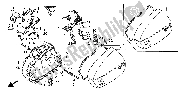 Todas las partes para Bolsa De Sillín de Honda ST 1300 2003