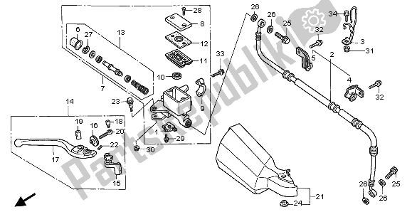 Todas las partes para Fr Cilindro Maestro De Freno de Honda XL 600V Transalp 1996