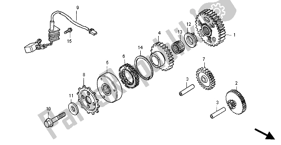 Todas las partes para Generador De Pulso de Honda VFR 800 FI 1998