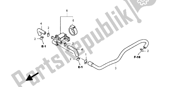 All parts for the Air Injection Control Valve of the Honda CBR 600F 2012