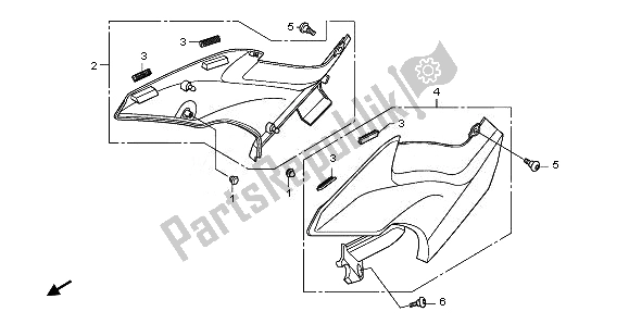 All parts for the Side Cover of the Honda CBF 1000 FT 2011