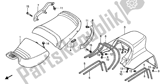 Todas las partes para Asiento de Honda PC 800 1989