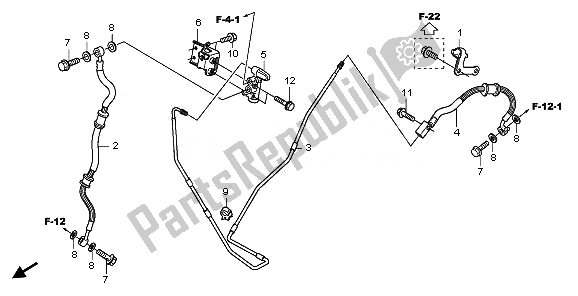 All parts for the Rr. Brake Hose & Brake Pipe of the Honda SH 125 2011