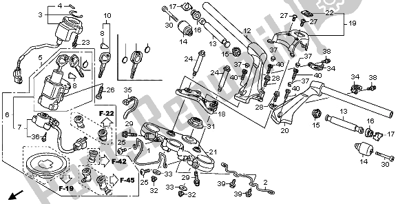 Todas las partes para Manejar Tubo Y Puente Superior de Honda ST 1300 2009