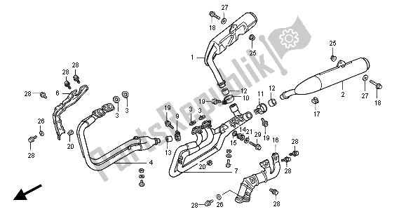 Todas las partes para Silenciador De Escape de Honda ST 1100 2001