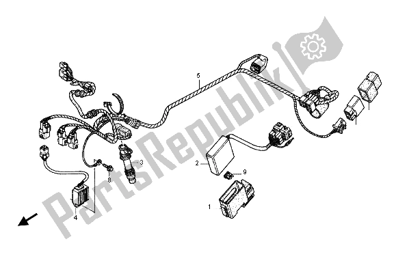 Alle onderdelen voor de Kabelboom van de Honda CRF 250X 2012
