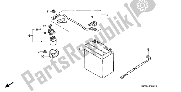 Wszystkie części do Bateria Honda NX 250 1993