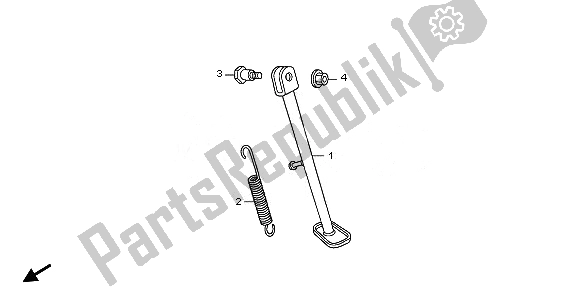 Tutte le parti per il In Piedi del Honda CRF 70F 2008