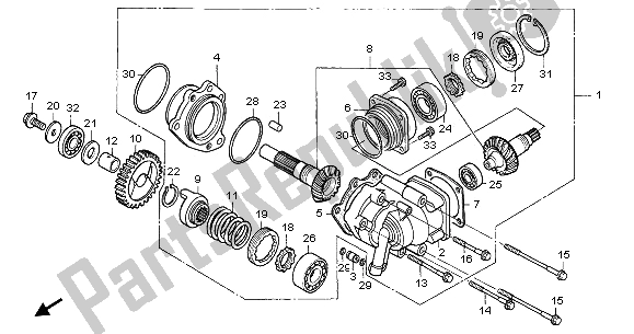 Tutte le parti per il Scatola Ingranaggi Laterale del Honda NT 650V 2003