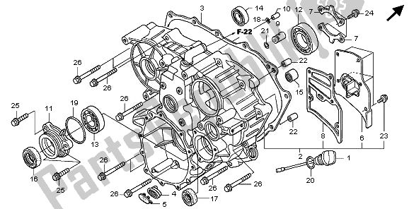 Wszystkie części do Tylna Obudowa Honda GL 1800 2010