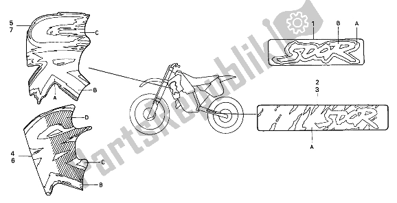 Todas las partes para Marca de Honda CR 500R 2 1992