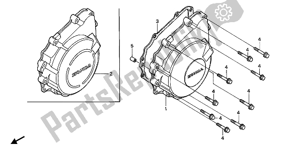 All parts for the Generator Cover of the Honda CBR 900 RR 1992