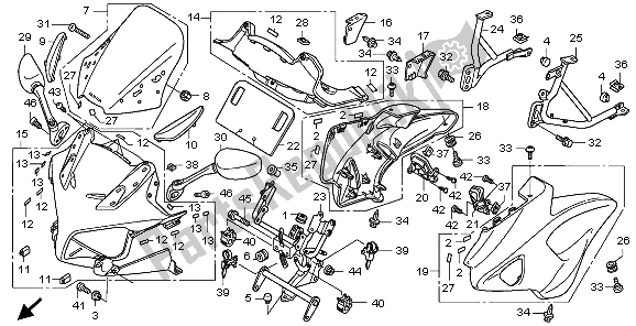 All parts for the Cowl of the Honda CBF 1000S 2009