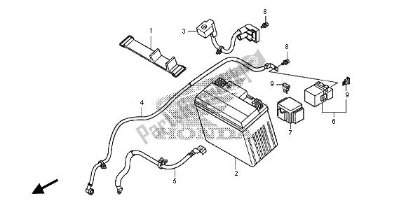 Todas las partes para Batería de Honda CRF 125 FB LW 2014