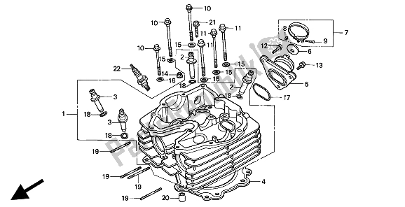 Todas las partes para Cabeza De Cilindro de Honda XR 600R 1993