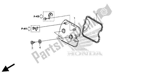 Todas las partes para Cubierta De Tapa De Cilindro de Honda SH 300R 2013