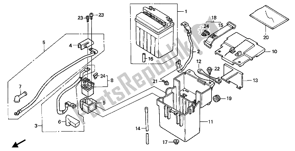 All parts for the Battery of the Honda CBR 1000F 1993